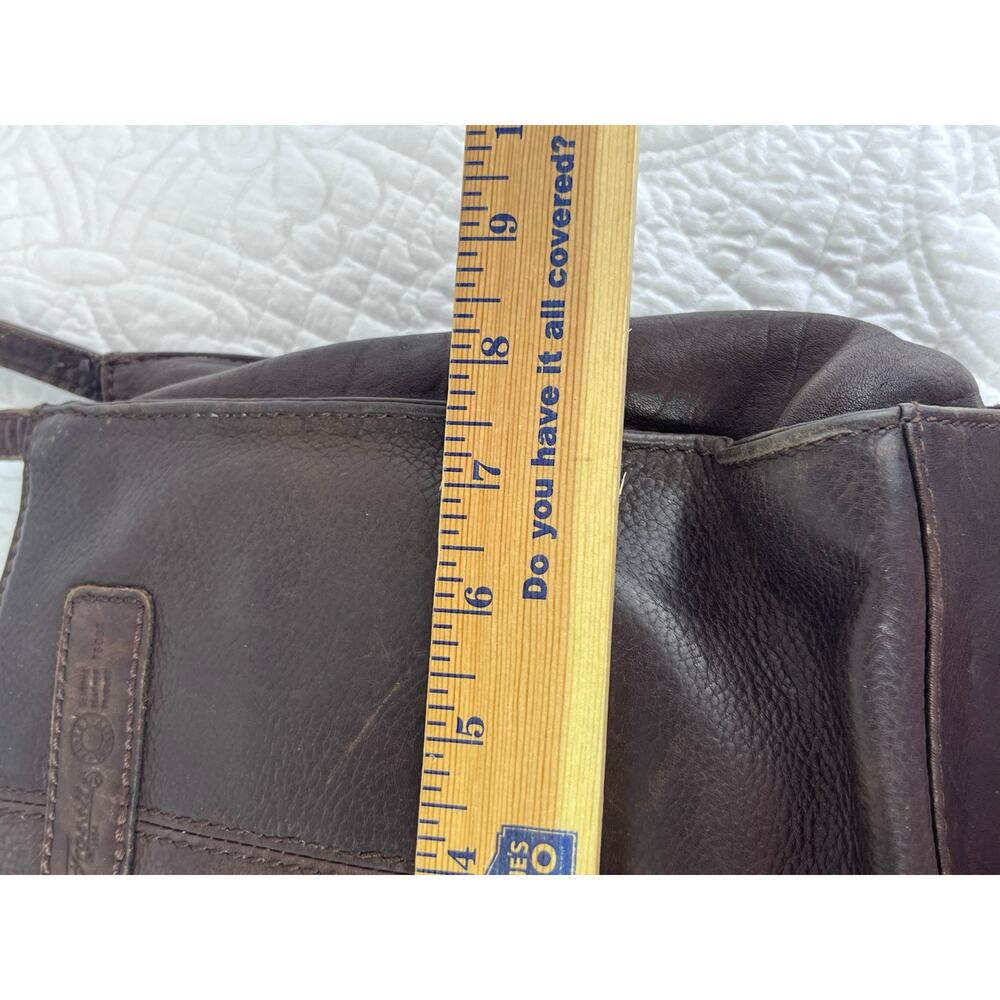 Fossil Brown Leather Small Pebbled Travel Lightweight MInimalist Purse Handbag - Picture 5 of 12